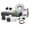 CP Plus 2.4MP 2 Night Vision Outdoor Bullet Camera, 2 Indoor Dome Camera & 4 Channel DVR Kit with Accessories